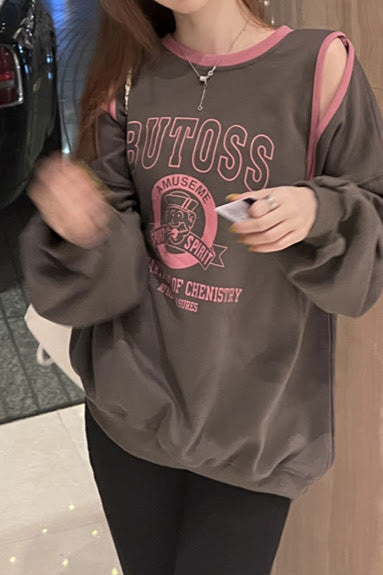 オープンショルダーロゴスウェット DPB71011