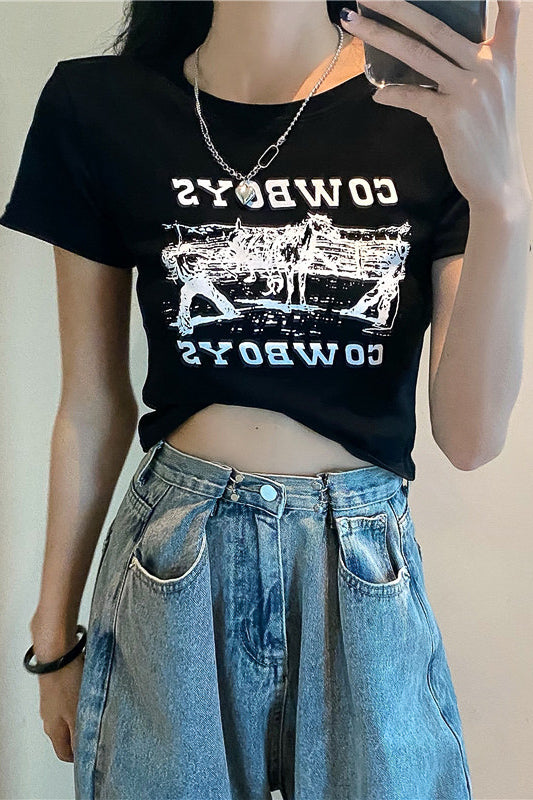 COWGIRLクロップドTシャツ DPB71171
