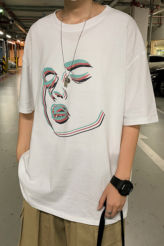 コントラストフェイスTシャツ SPA09064