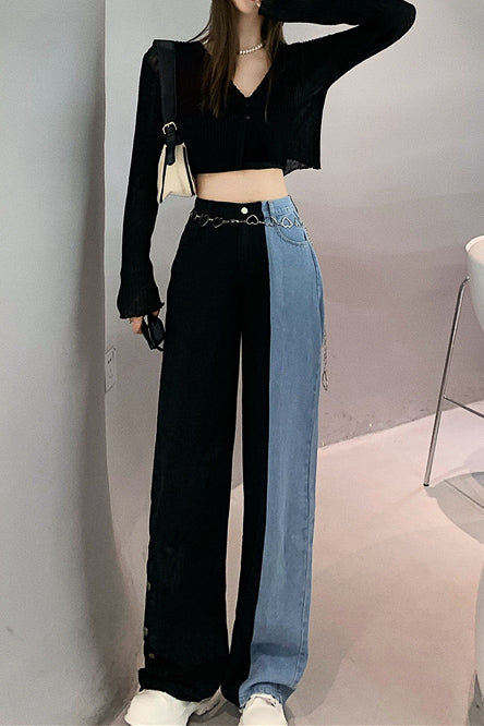 カラーマッチングワイドデニムパンツ DPB71076