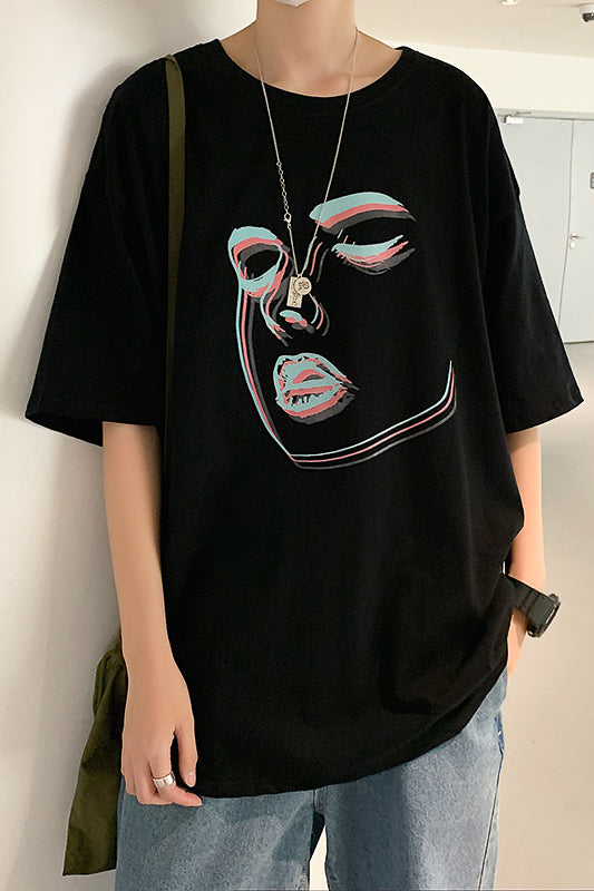 コントラストフェイスTシャツ SPA09064