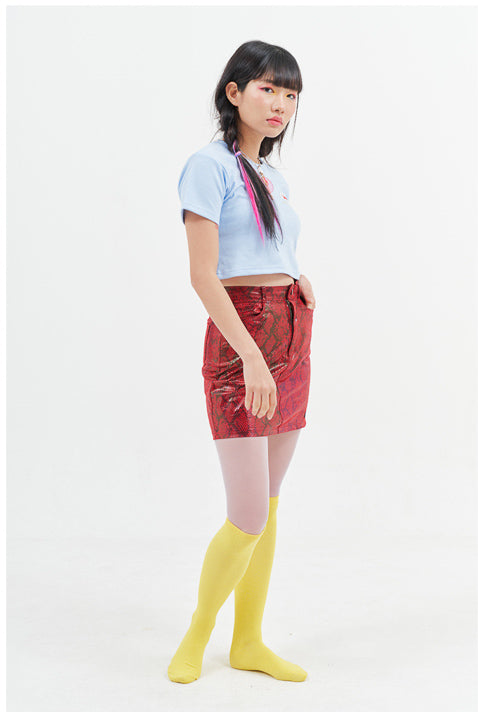 スモールチェッククロップTシャツ DBA01206