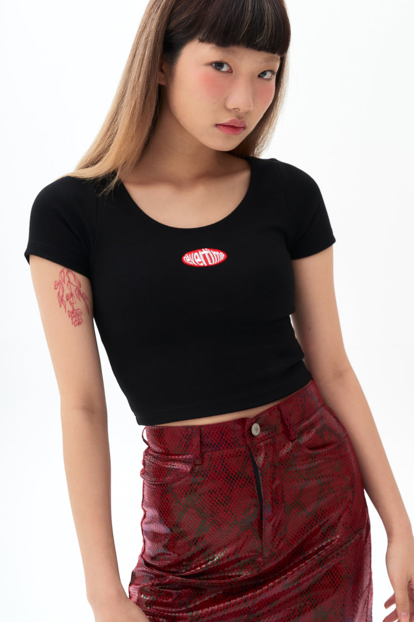 コンベックスUネッククロップTシャツ DBA01201