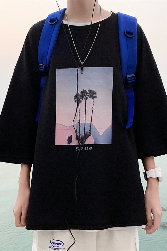 サマープリントスタイルTシャツ SPA09075