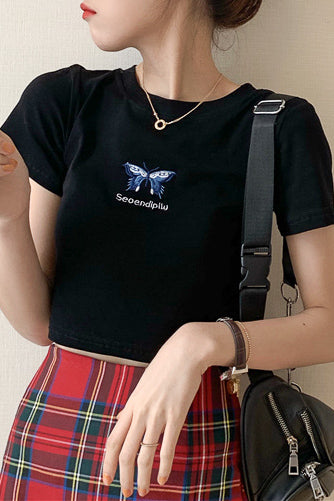 ブルーバタフライショートTシャツ DAA02290