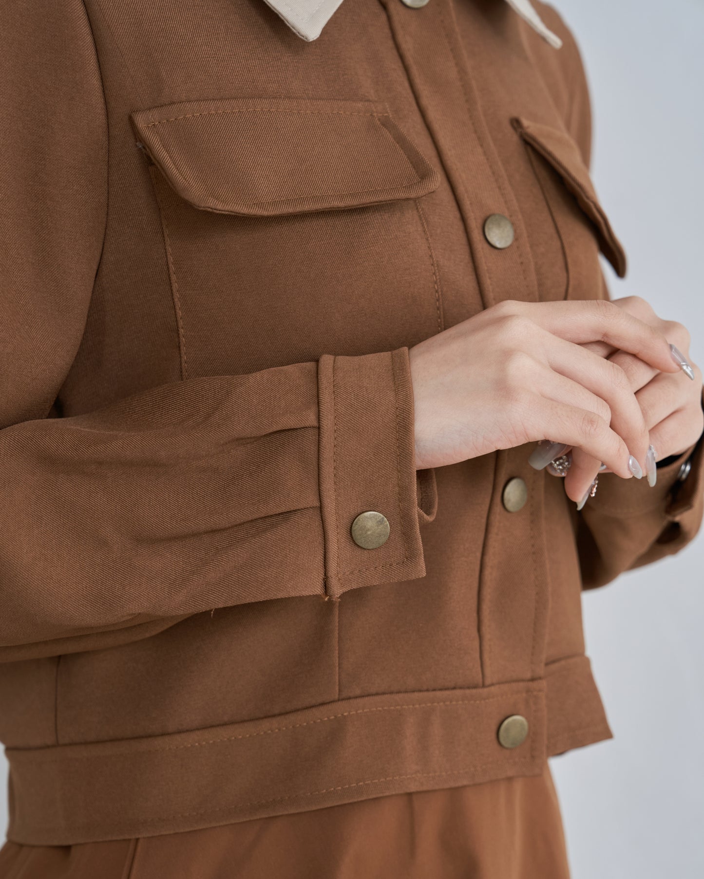 クロップドブラウンジャケット DPB30005