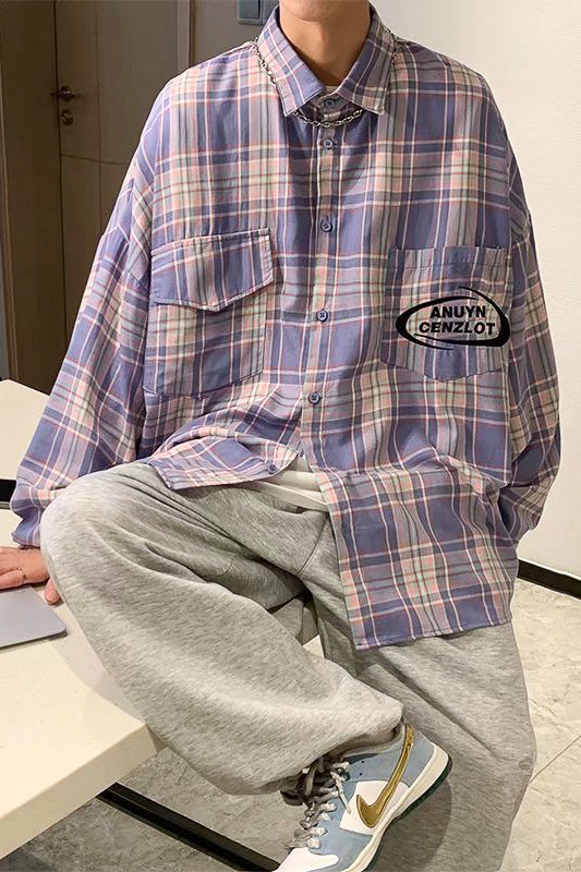 ワンポイントロゴチェックシャツ SAA03555