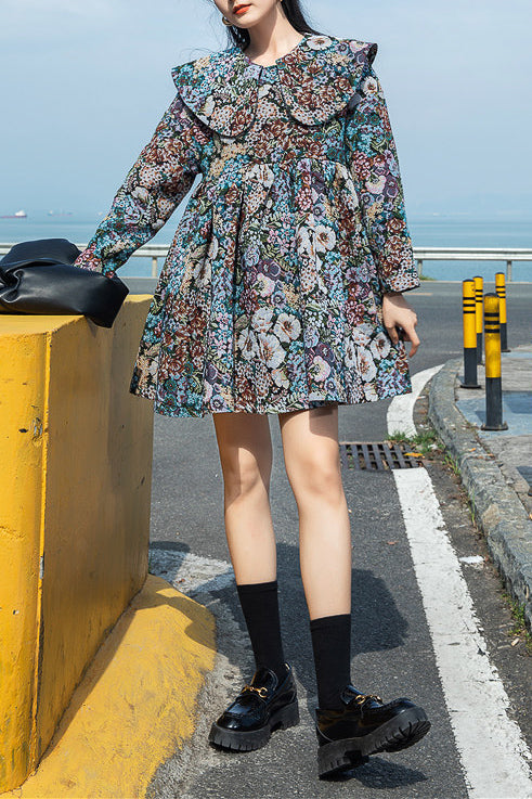 ビッグカラーフラワーワンピース DPB71124