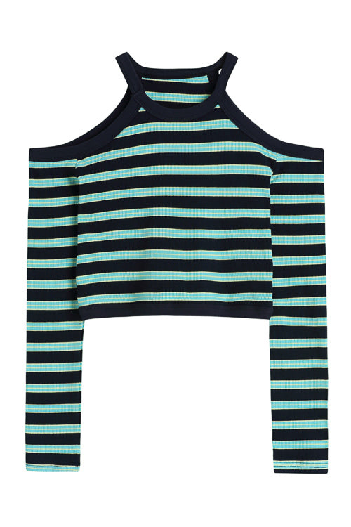 ショルダーオープンボーダーTシャツ DAA03286