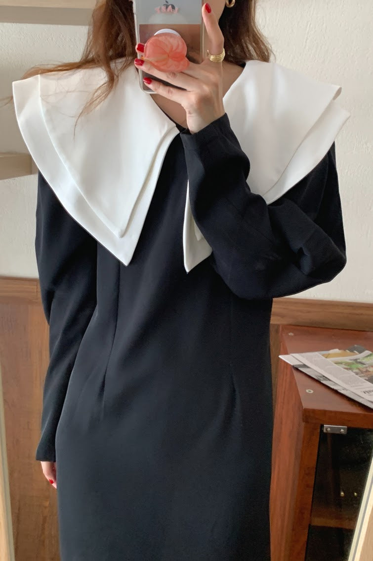 ダブルビッグカラーワンピース CPA42108