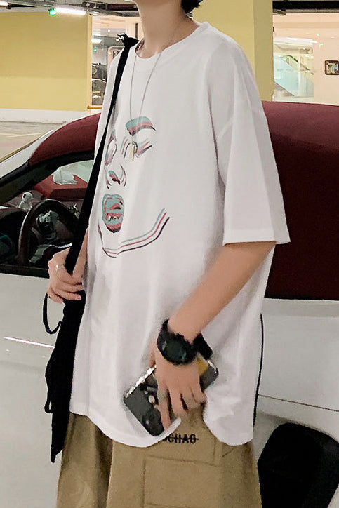 コントラストフェイスTシャツ SPA09064