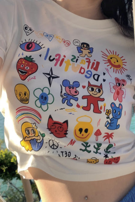 コラージュキャラTシャツ DPB71165