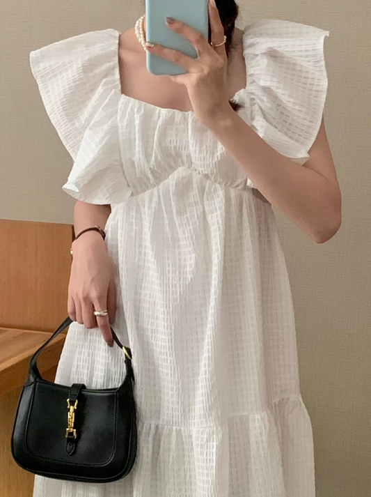 バックレースフリルワンピース CPA42156