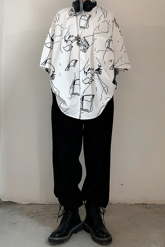 ドローイングスタイルシャツ SPA09180