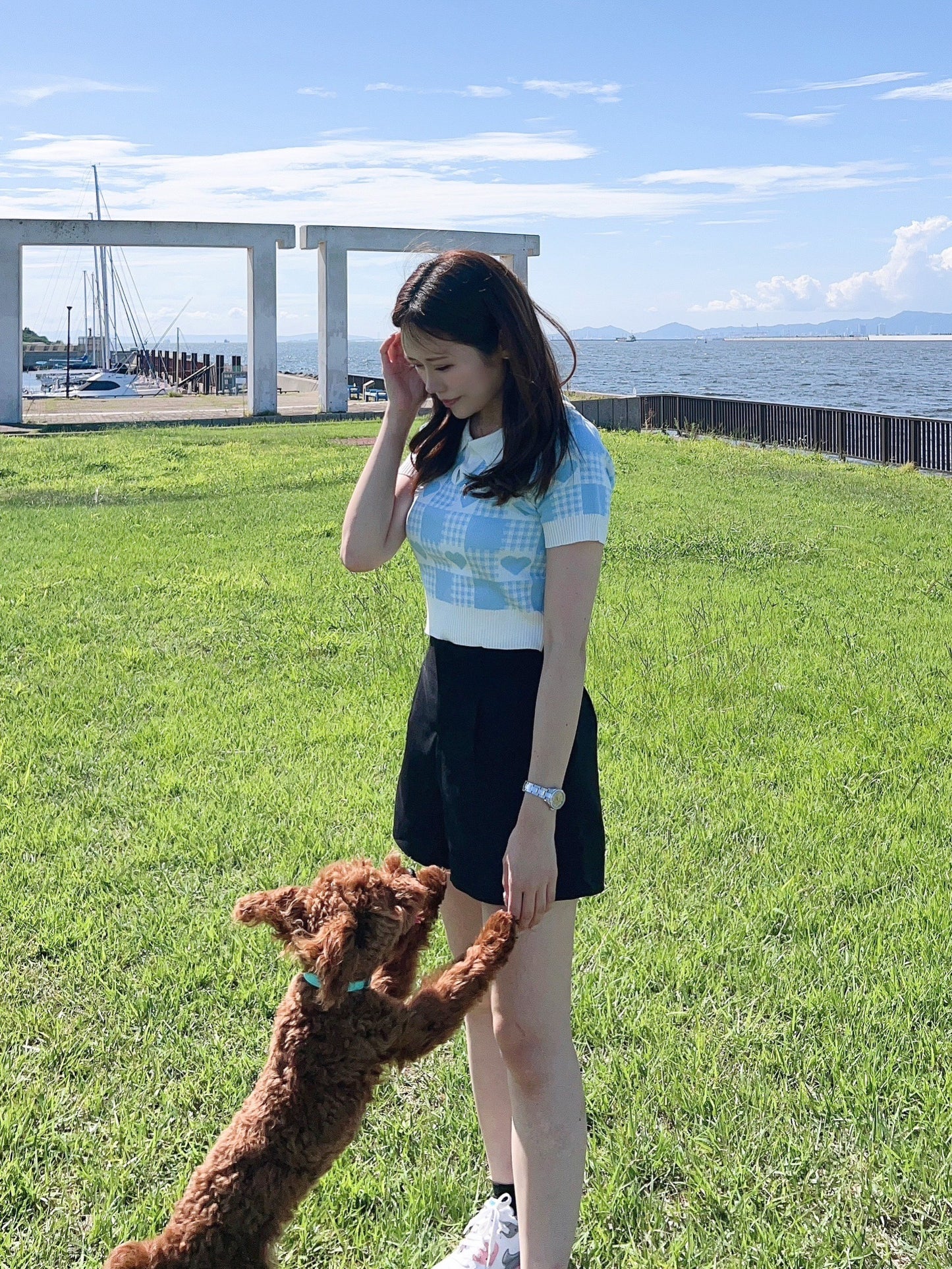 ハートチェックニット CPA32047