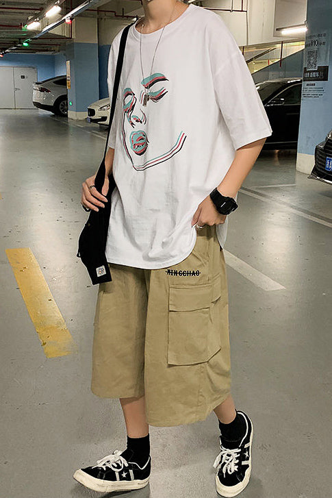 コントラストフェイスTシャツ SPA09064