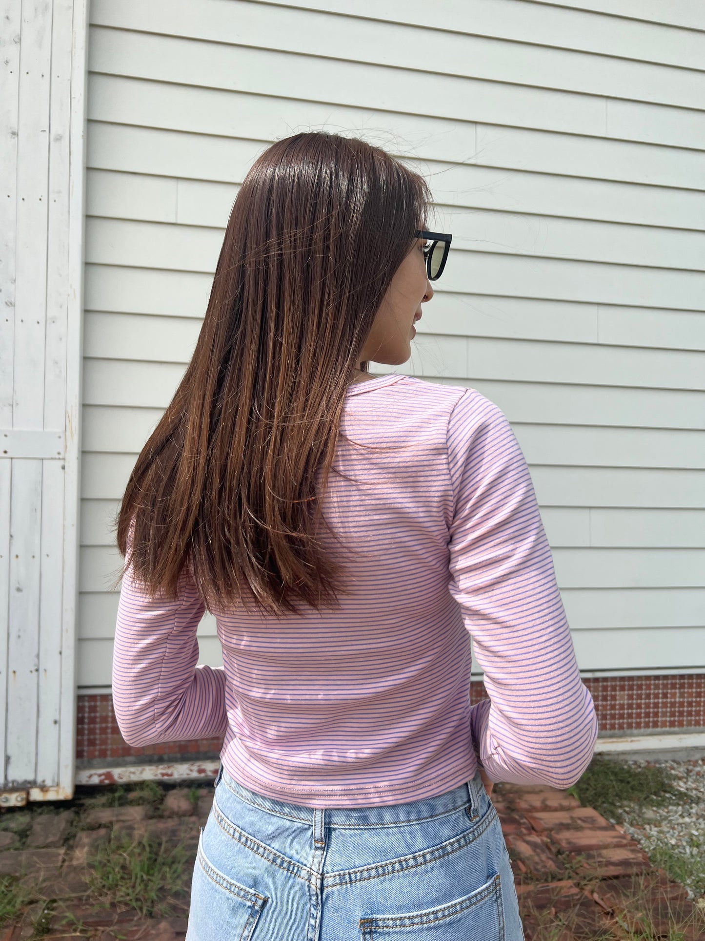 ボーダーロングTシャツ DPA30267