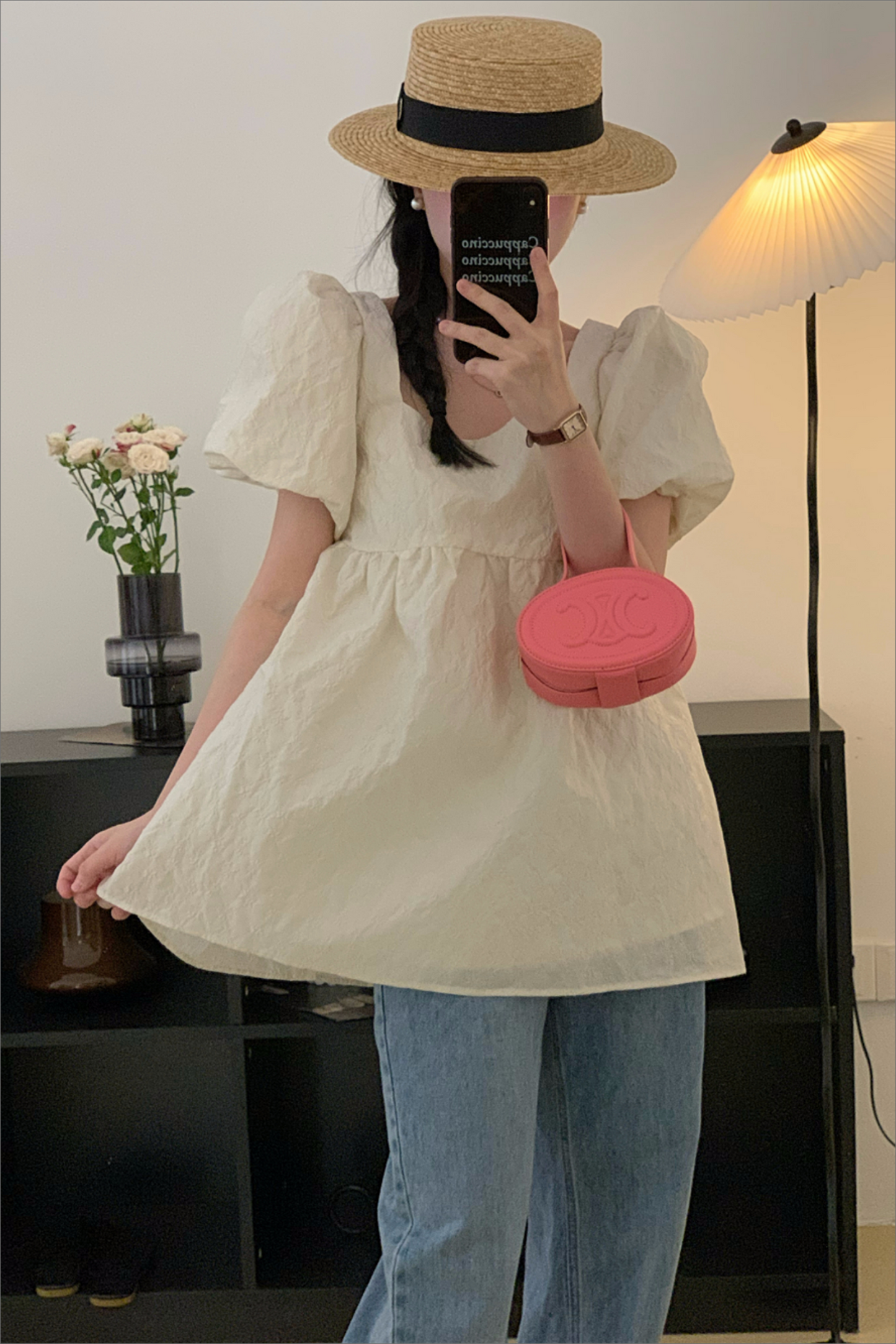 パフスリーブシアーチュニック CPA42164