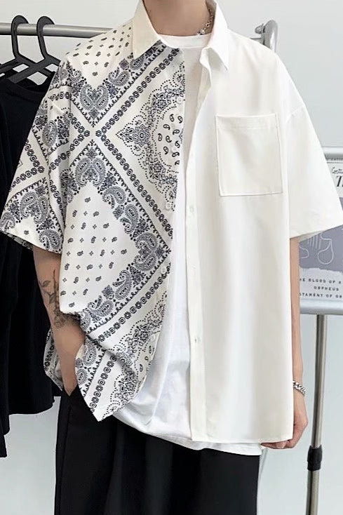 ステッチデザインペイズリーシャツ SPA09110