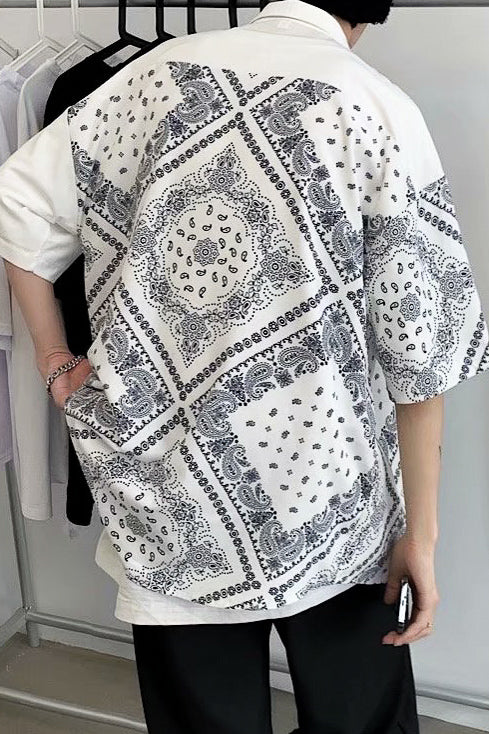 ステッチデザインペイズリーシャツ SPA09110