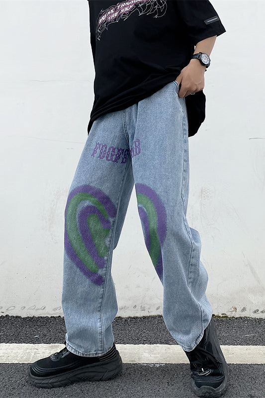 カジュアルプリントスタイルデニム SPA09036