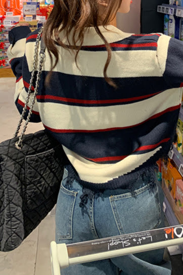 クロップドボーダーニット DPB71025