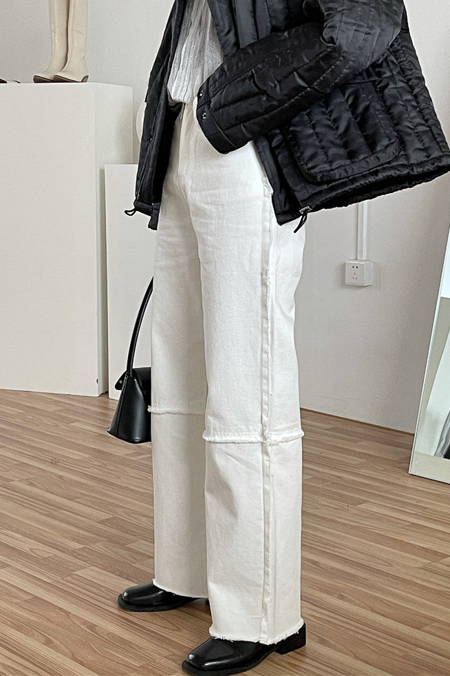 切りっぱなしデザインデニムパンツ DAA01782