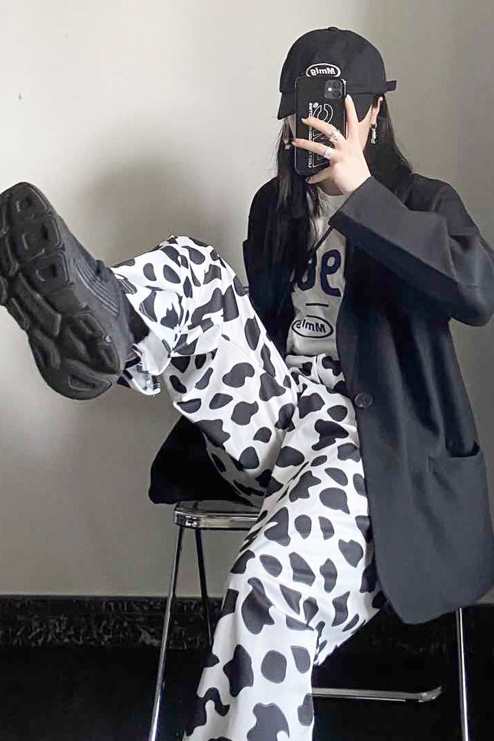 カウ柄ワイドパンツ DAA01839