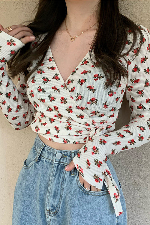 ローズワッフルカシュクールトップス DAA01897