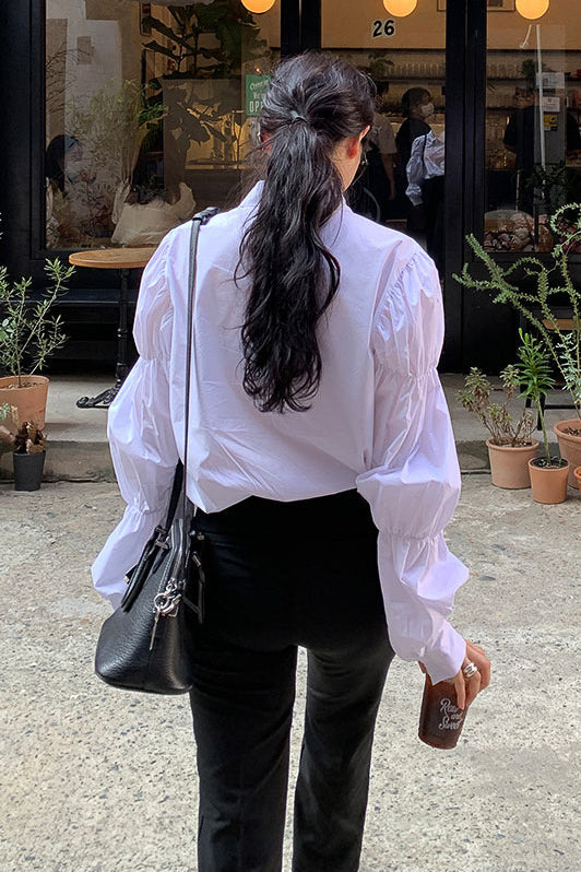 デザインスリーブホワイトシャツ DPB71153