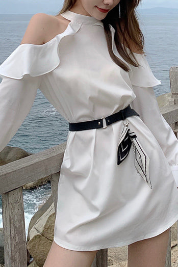ショルダーデザインベルトワンピース DAA02151