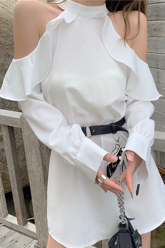 ショルダーデザインベルトワンピース DAA02151