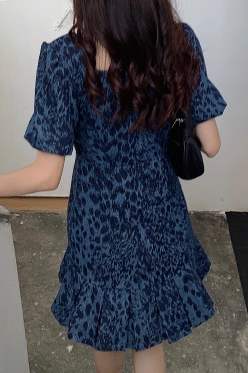 レオパードデニムデザインワンピース DPB71081