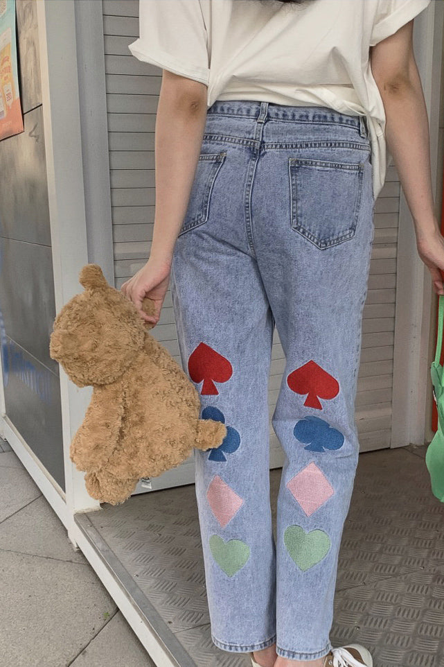 バックデザインデニムパンツ DAA02292