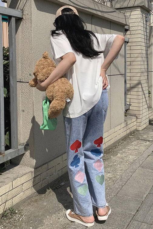 バックデザインデニムパンツ DAA02292