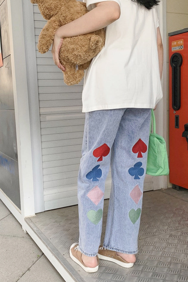 バックデザインデニムパンツ DAA02292