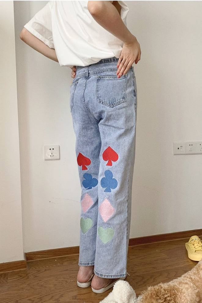 バックデザインデニムパンツ DAA02292