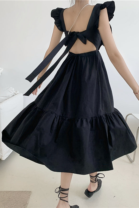 ノースリーブフリルフレアワンピース DPB71138