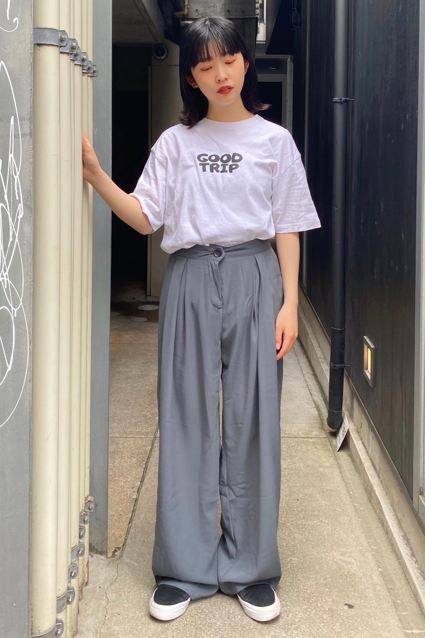 ツータックストレートパンツ CPA01019