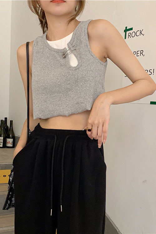 ピンデザインショートタンクトップ DAA03128
