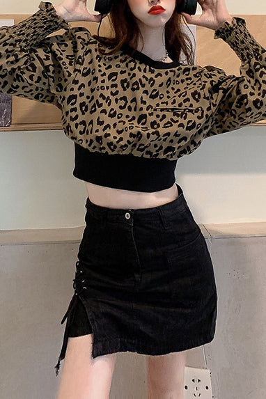 レオパードショートスウェット DPB71044
