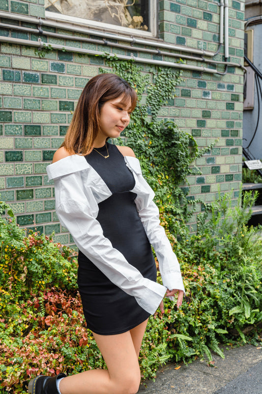 アタッチドシャツスリーブドレス DPB11039