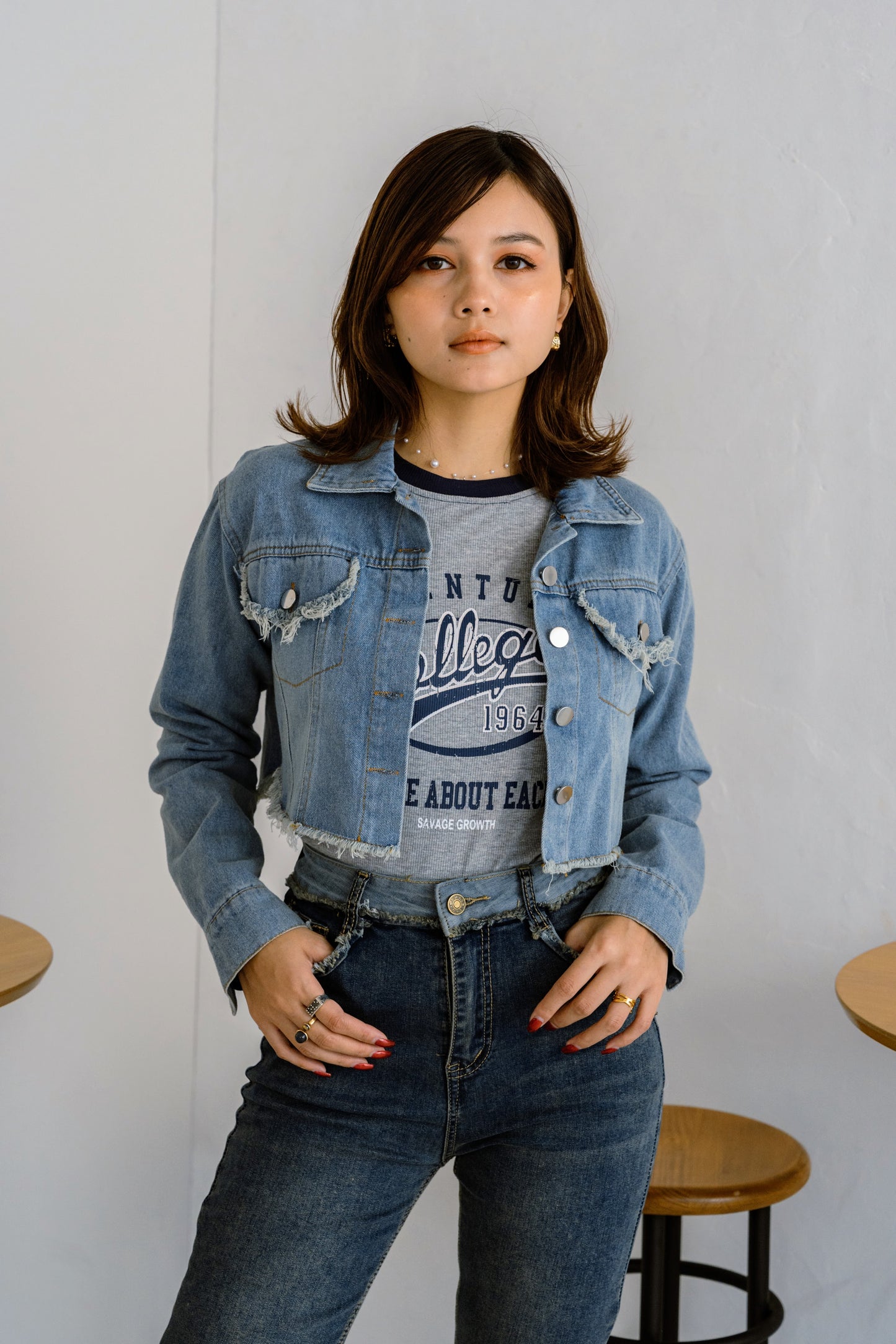 クロップドデニムジャケット DPB25044