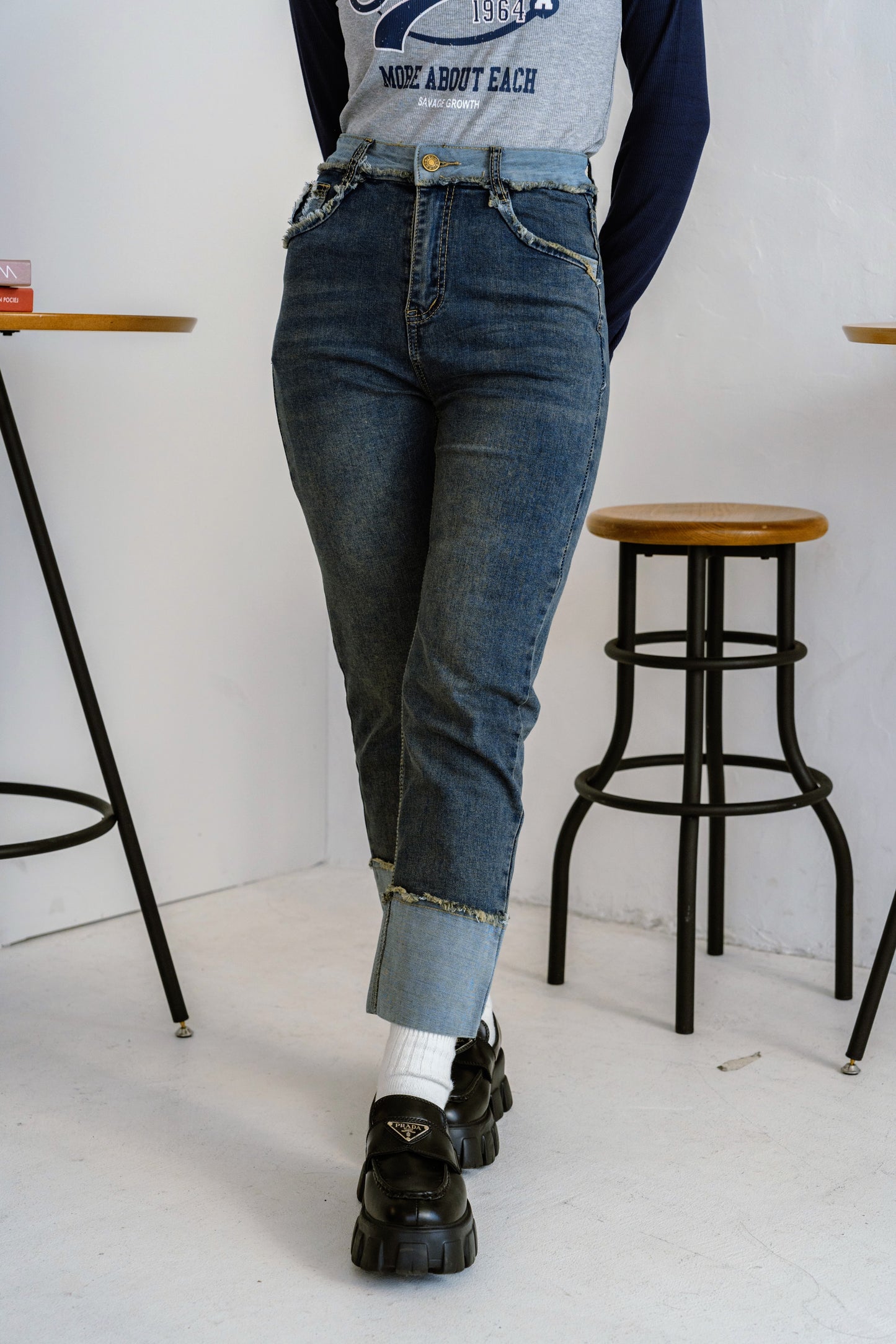 ロールアップデザインデニムパンツ DPB25030