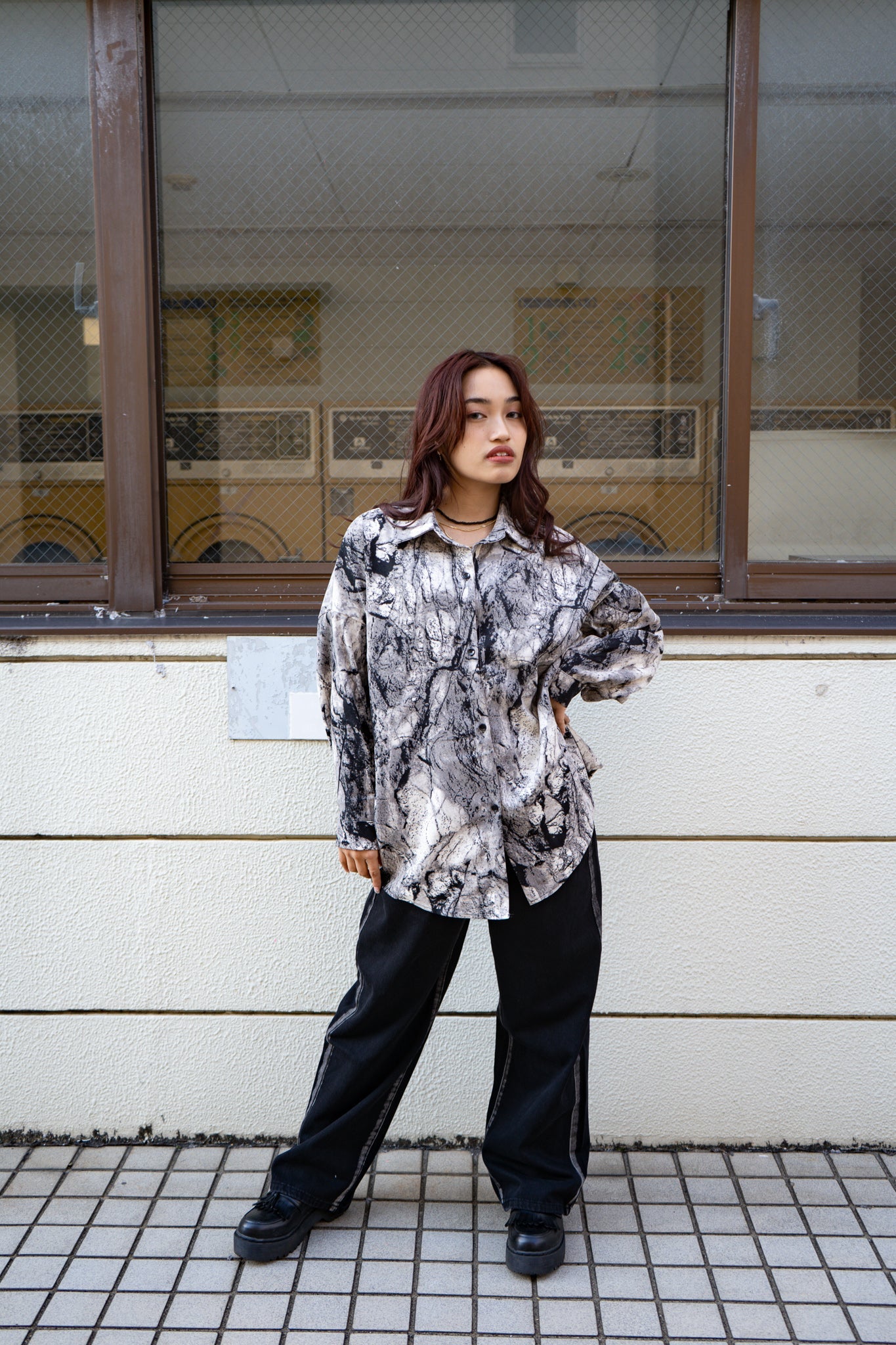 ホックペイントデザインパンツ DAA03731