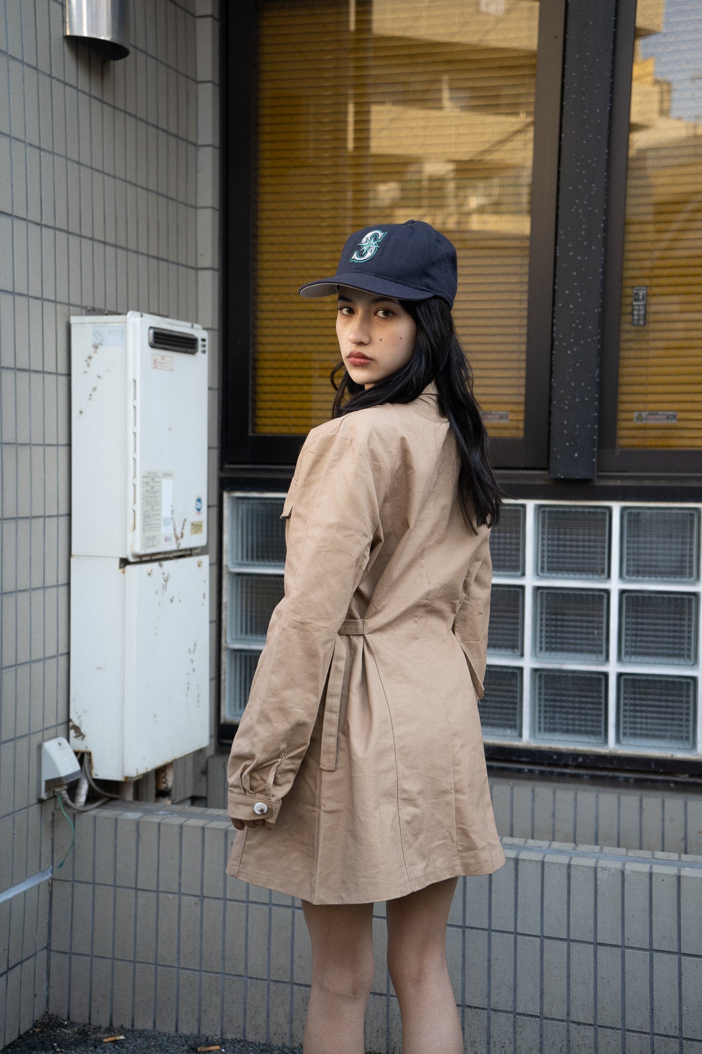 カーキシャツワンピース DAA03748