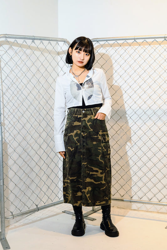 カモフラージュプリントタイトスカート DPA02261