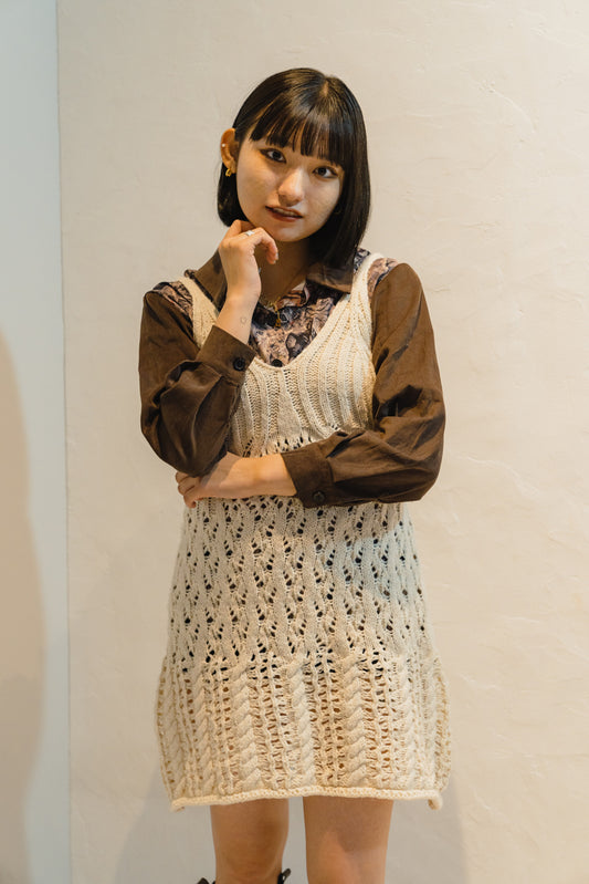 フリルニットキャミワンピース DPA02233