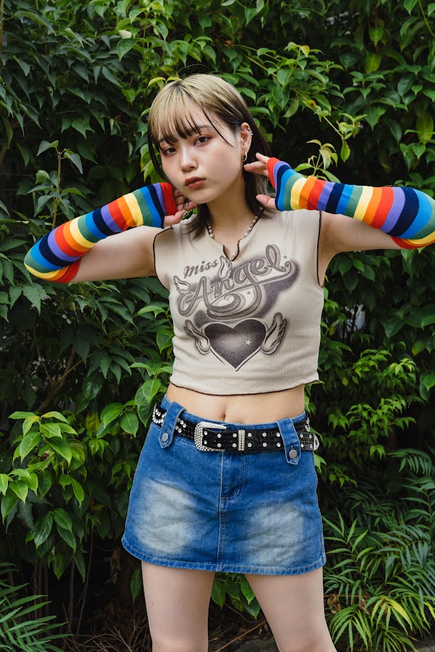ブラウンハートTシャツ DPA20119