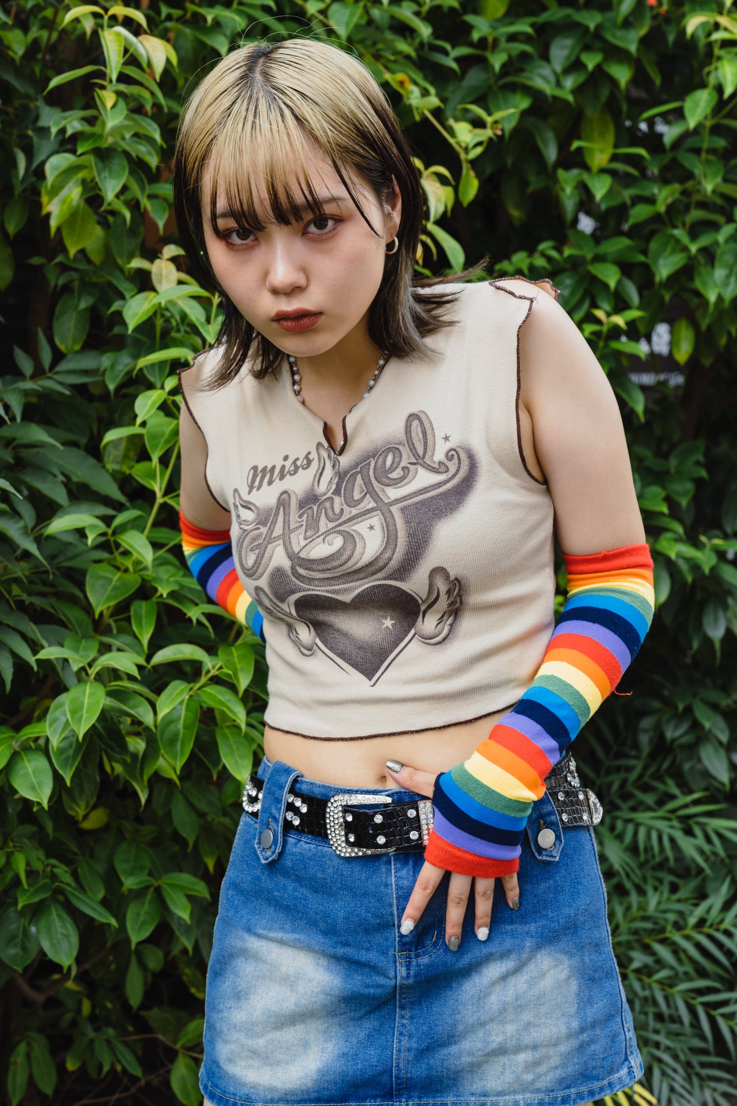 ブラウンハートTシャツ DPA20119
